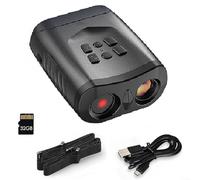 Appareil de vision nocturne 4K Jumelles avec grossissement optique 5x et lumière infrarouge dissimulée, pour observer le camping en plein air (avec carte mémoire)
