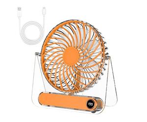 Appareil de voyage : réfrigérateur personnel à 5 vitesses, circulateur électrique transparent, hélice à main compacte | Ventilateur de bureau sans fil léger qui marche en plein air, shopping