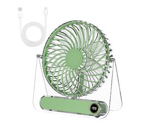 Appareil de voyage : réfrigérateur personnel à 5 vitesses, circulateur électrique transparent, hélice à main compacte | Ventilateur de bureau sans fil léger qui marche en plein air, shopping