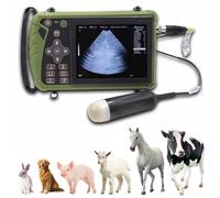 Appareil D'échographie Vétérinaire Portable Testeur De Grossesse À Ultrasons Multifonctionnel,Avec 3,5 MHz Sonde Convexe 8 Champs De Couleur Pour Moutons, Chiens, Chats Et Pour Test De Gestation