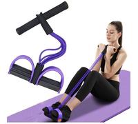 Appareil d'entraînement abdominal - 6 tubes - Cordon élastique - Équipement sportif - Sculpture du corps - Appareil pour abdominaux