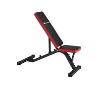 Appareil d'entraînement banc de musculation pour abdominaux avec réglage rapide noir/rouge