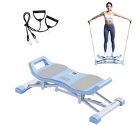 Appareil D'entraînement D'équilibre for Skieurs avec Bandes de Résistance, Écran LCD Intelligent - Capacité 150 Kg, Appareil de Fitness Portable for la Maison, for des Exercices de Force(Blue)