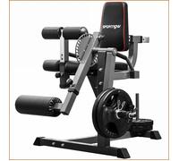 Appareil d'entraînement jambes/mollets - SPORTNOW - Réglable, Chargement disques - Gris