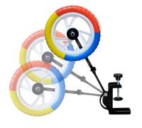 Appareil d'entraînement - Machine d'entraînement de tennis de table, entraîneur de caresses de balle, équipement d'amélioration efficace des compétences, construction en métal robuste, design de roues