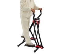 Appareil d'entraînement pliable avec écran LCD avec données d'entraînement | Vélo elliptique pour la maison, rangement peu encombrant, taille de la pédale (L x l) : 30 x 15 cm, pour entraîner les jambes
