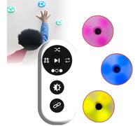 Appareil D'EntraîNement Vitesse Agile Reaction, Lampe Fitness Agile Portable avec TéLéCommande, 4 Modes 4 Couleurs LumièRe, Distance Connexion 10M, EntraîNement Coordination œIl-Main,3 Lights,Red