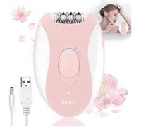 Appareil d'épilation pour femmes,épilation du visage à 2 vitesses,épilation du visage,jambes,bras et des aisselles - Rose