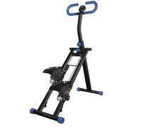 Appareil d'escalade pour la maison - Stepper avec guidon réglable en hauteur - Pliable - Pédales antidérapantes - Patins à roulettes silencieux - Appareil d'entraînement complet du corps pour le