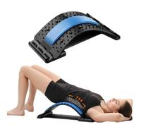 Appareil d'Étirement du Dos et Cervicales, Civière Dorsale avec Acupression et Support Lombaire à 4 Niveaux, Correcteur de Posture Ergonomique pour Soulager les Douleurs au Bureau et à la Maison