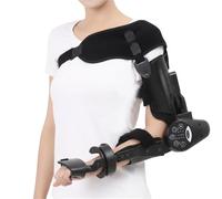 Appareil d'Exercice du Coude Électrique avec Minuterie et Contrôle Intelligent Support de Mobilité Articulaire à110Degrés Orthèse de Compression Réglable pour Avant-bras et Articulation(Gauche)