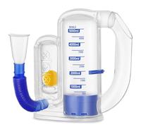Appareil d'exercice respiratoire pour poumons, entraînement de respiration profonde pour adultes - Mesure du volume 5000 ml avec indicateur de débit