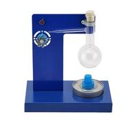 Appareil éducatif de physique de l'électricité montrant le processus de production d'énergie à l'aide de brûleurs d'alcool et d'un modèle de moteur en métal de générateur