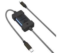 Appareil électrique à double usage pour la chaleur des mains - Cordon de charge de type C - Cordon de transfert de données - 100 W - Pour pêche de nuit et randonnée