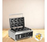 Appareil électrique à tartelettes aux œufs, gaufrier antiadhésif double face, appareil de cuisson professionnel de 1550 W avec 8 moules à tartelettes antiadhésifs