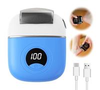 Appareil électrique de réparation et de meulage des pieds avec affichage numérique, lime à polir le talon pour homme et femme, pour callosités sèches et peaux mortes (bleu)