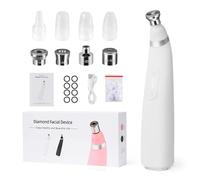 Appareil électrique portable rose de 23 cm et 400 g, avec tête de micro-coupe diamantée pour éliminer les points noirs et exfolier la peau. Nettoyage des pores et élimination des