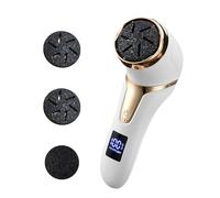 Appareil électrique pour éliminer les callosités des pieds avec 3 têtes remplaçables et écran LCD - Kit de pédicure rechargeable par USB - Éliminateurs de callosités à double vitesse