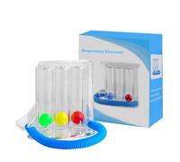 Appareil Exercice Respiratoire, Exerciseur Respiratoire Pulmonaire Profond, Spiromètre Incitatif, Inspiromètre Exercice Pulmonaire avec 3 Boules pour les Exercices de Respiration Thérapie (600~1200CC)
