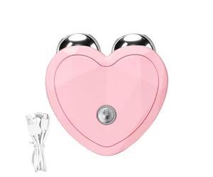 Appareil facial à microcourant - Dernier masseur à rouleaux EMS Lifting blanc rose, plusieurs modes, outil de raffermissement de la peau, appareil de beauté éclaircissant à microcourant | Soin