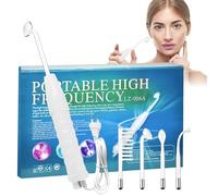Appareil Haute Fréquence avec 4 Sondes, High Frequency Wand, Haute Frequence Visage, Radiofréquence Visage, Haute Frequence Esthetique, Appareil de Traitement de L'acné, pour Réduire les Rides