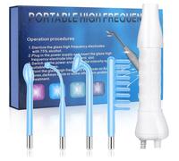 Appareil Haute Fréquence Esthetique, Haute Frequence Visage avec 4 Bleu Tubes, High Fre Quency Wand pour les soins
