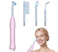 Appareil Haute Frequence Esthetique, ROMMQB Argon + Neon avec 4 Tubes de Lumière Bleue, Professionnel de Haute Fréquence Visage pour Croissance Capillaire, Élimination de l'Acné
