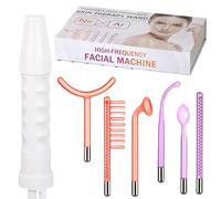 Appareil Haute Fréquence Visage avec 6 Tubes Argon & Néon, Bâton Haute Fréquence Portable pour Soin du Visage et du Corps, Anti-Âge, Réduction des Rides, Traitement de l’Acné et Massage Facial