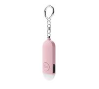 Appareil individuel 130 dB en forme de porte-clés avec lampe de poche LED rechargeable port de charge USB C bouton SOS alarme