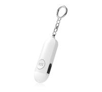 Appareil individuel 130 dB en forme de porte-clés avec lampe de poche LED rechargeable port de charge USB C bouton SOS alarme