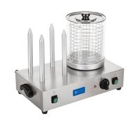 Appareil machine à hot dog professionnelle 4 pains 2 x 300 watts 3614094