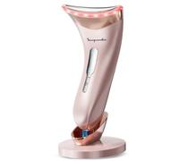 Appareil Massage Visage Anti Rides: Masseur Facial Double Menton de Beauté Electrique avec Lifting EMS Massage Thermique à 45℃ - 3 Modes LED Appareil de Beauté - Raffermissement du Visage et du Cou