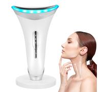 Appareil Massage Visage Anti Rides, Masseur Facial Lifting Visage et Double Menton, 3 Modes LED, Chauffage à 45℃ EMS, Électrique Appareil de Beauté pour soulager et resserrer anti-âge