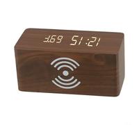 Appareil numérique esthétique avec finition bois intelligente combinant un système efficace et un chargement pratique du téléphone via USB (B)