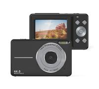 Appareil photo 44MP / 1080P / zoom 16x / lumière d'appoint Le noir