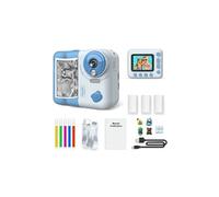 Appareil Photo 48 MP Instakid pour Enfant avec Impression et Filtres Blanc / Bleu