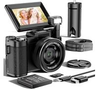 Appareil Photo 5K 64MP, Zoom Numérique 18X, Autofocus Appareil Photo Numérique, Écran IPS 3" Pivotant à 180°,Camera Digital de Vlogging avec Carte Mémoire 32GB, Idéal pour Les.