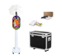 Appareil photo à écran tactile 15,6" avec lampe de poche (blanc, avec | DSLRBOOTH - Synchronisation de la musique RVB - Miroir professionnel pour photographie reflex numérique - Pour fêtes