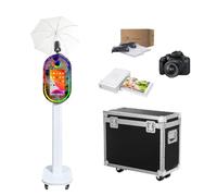 Appareil photo à écran tactile 15,6" avec lampe de poche (blanc, ensembles | DSLRBOOTH - Synchronisation de la musique RVB - Miroir professionnel pour photographie reflex numérique - Pour fêtes
