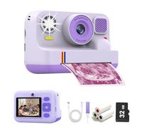 Appareil photo à impression instantanée pour enfants, cadeaux d'anniversaire de Noël pour filles et garçons, appareil photo numérique instantané HD 1080p pour tout-petits, jouet portable pour enfants