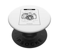Appareil Photo analogique My Heart Beats (Retro Graphic) PopSockets PopGrip Adhésif