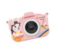 Appareil photo antichoc pour enfants avec double caméra mise au point automatique, 28 cadres photo, lecture de musique, jeux d'apprentissage, prise en main facile, fonction zoom portable pour enfants