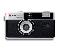AgfaPhoto - Appareil Photo Analogique Réutilisable - Cadre Noir Halframe - Immortalisez Vos Moments avec Style