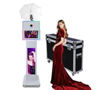 Appareil photo avec écran LCD divisé de 73,6 cm, parapluie doux et lumière de remplissage RVB, machine à écran tactile de 15,6" pour fêtes, mariages, événements (machine pour photomaton)