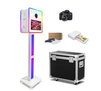 Appareil photo avec prise de vue double face et contrôle tactile - Lumière RVB et mini PC intégré pour fête de mariage - Location d'événements (machine + appareil photo + imprimante)