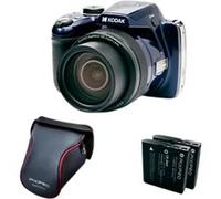 Appareil photo Bridge KODAK AZ528 Bleu + 2eme Batt + etui