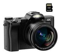 Appareil photo bridge SZSMART DC201A 4K 48MP automatique 16X zoom 3,7” + 32G - noir Noir G