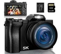 Appareil photo bridge SZSMART DC201S 5K 48MP automatique 16X zoom 3.5 écran + 32G- noir Noir G