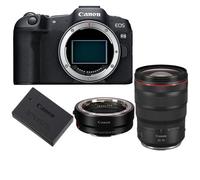 Appareil photo Canon EOS R8 + adaptateur de montage EF-EOS R + batterie canon LP-E17 + RF 24-70mm f2.8L IS USM