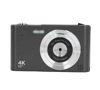 Appareil Photo CCD Compact, Interface 48 MP 1/4, Appareil Photo Numérique Portable, Objectif Macro 4K, écran 2,4 avec Lampe de Poche LED pour la Photographie (Black)